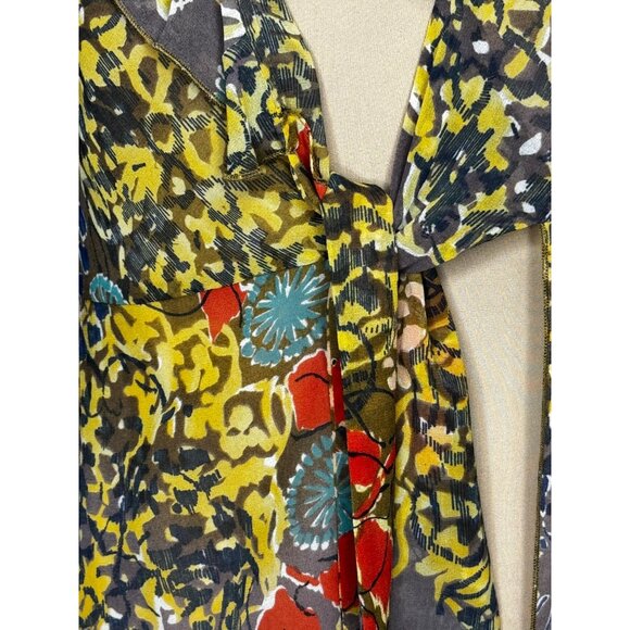 CAbi Womens Small Shakespeare Floral Kimono Cardigan 3/4 Sleeve Sheer Boho 360 - Picture 7 of 10